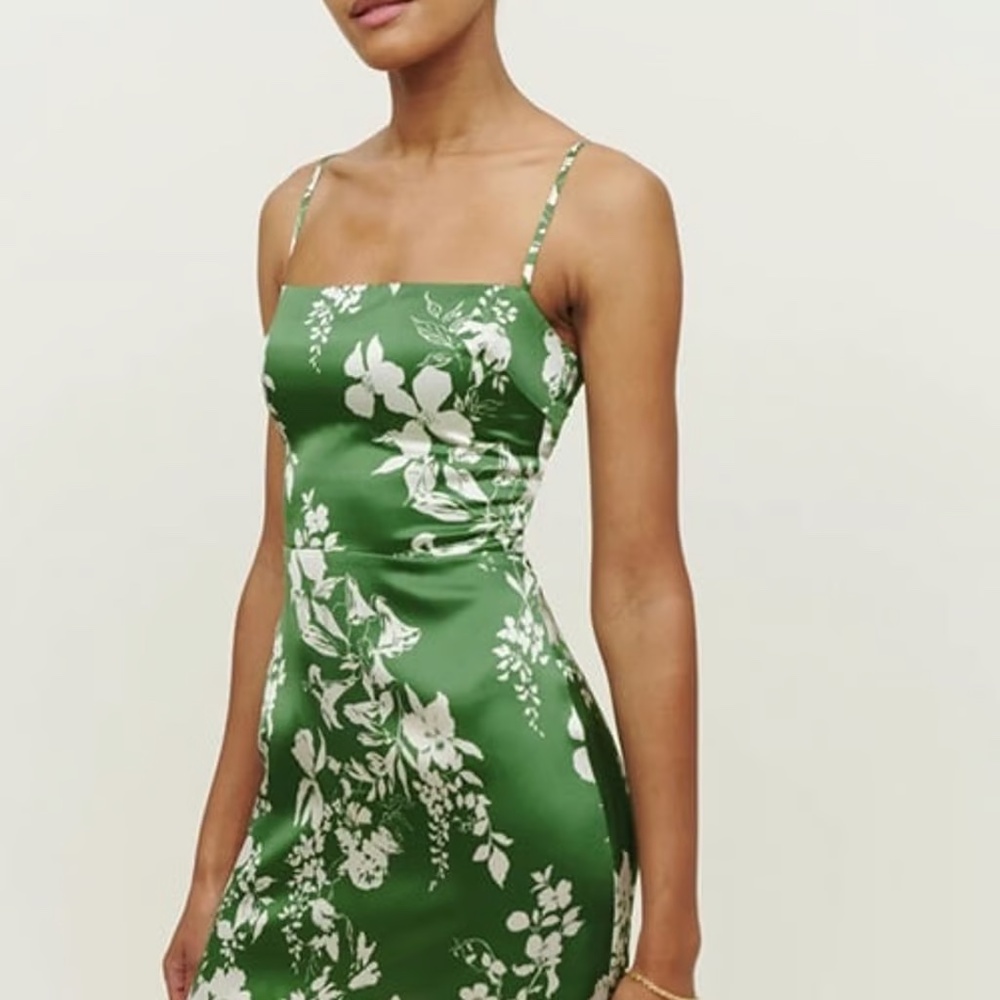 NWOT Reformation Kosta Silk Dress Mystique Size 8 silk mini dress
